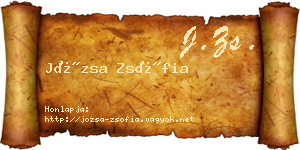 Józsa Zsófia névjegykártya